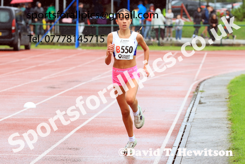 Girls Under-15s 2025 Northern Athletics Autumn Road Relays, Leigh, Lancashire. Photo: David T. Hewitson/Sports for All Pics